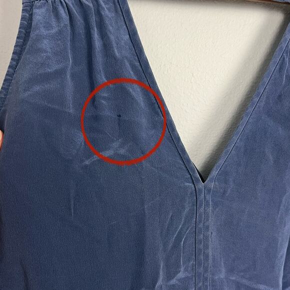 Trina Turk‎ Women's M Blouse Top 100% Silk V-Neck Strappy Back Tank Minimalist - Picture 4 of 9